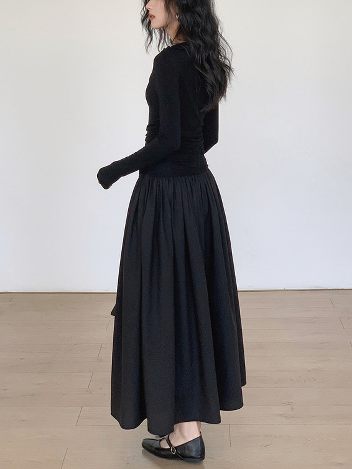 Sofía | Vestido Midi Elegante de Patchwork con Manga Larga para Mujer 5