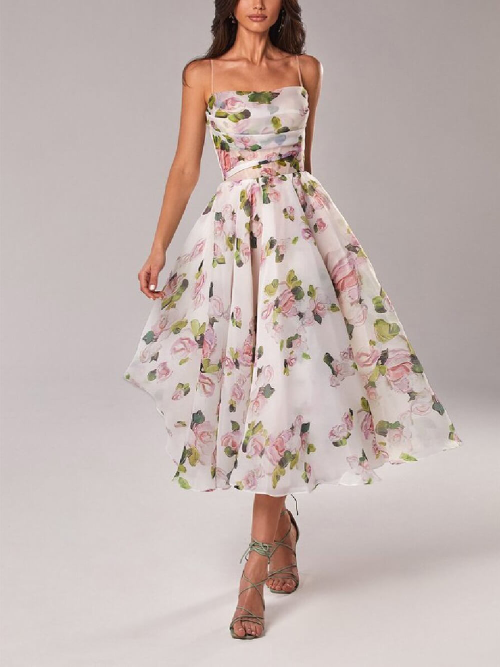 Sofía | Vestido Midi Floral Elegante para Mujer Invitada a Fiesta 0