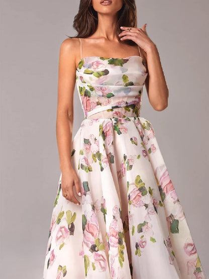 Sofía | Vestido Midi Floral Elegante para Mujer Invitada a Fiesta 1