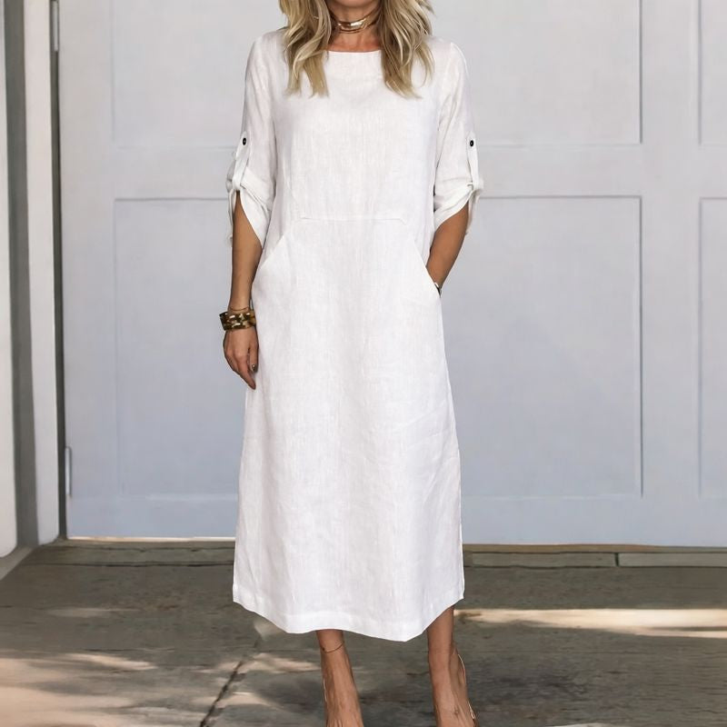 Sofía | Vestido de Noche Drapeado de Corte Holgado para Mujer 0