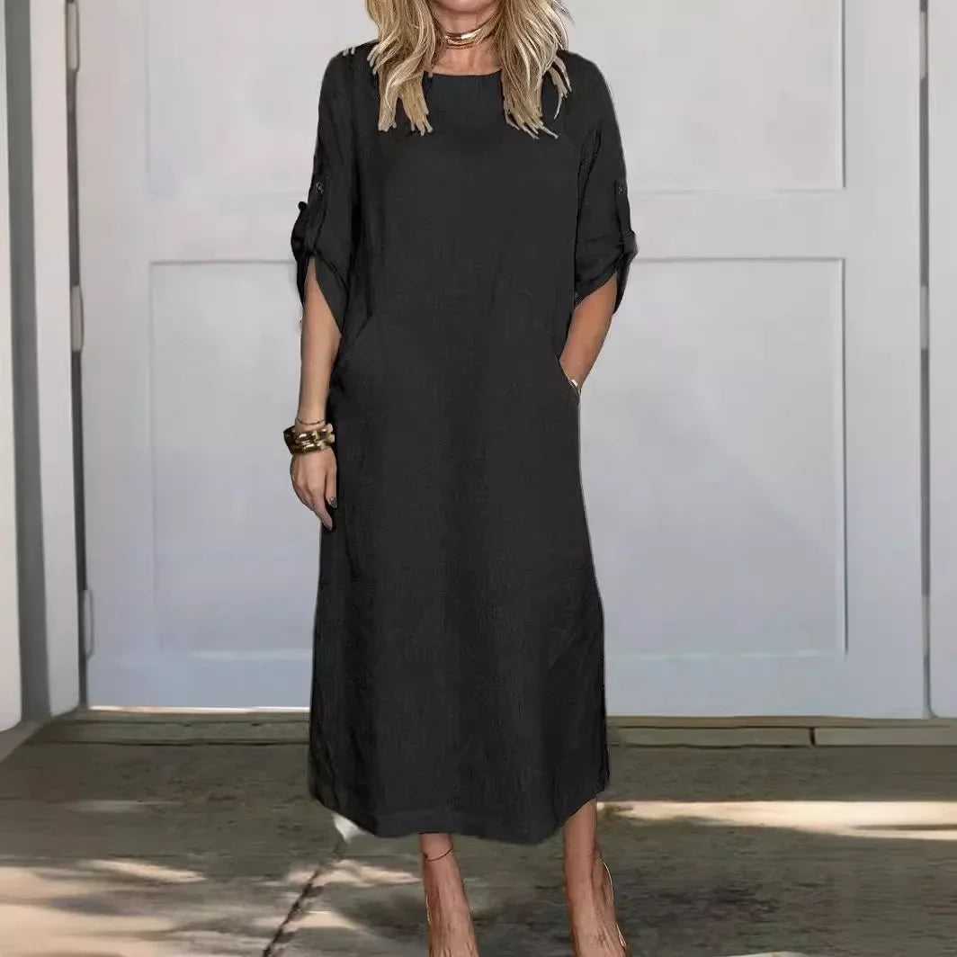 Sofía | Vestido de Noche Drapeado de Corte Holgado para Mujer 1
