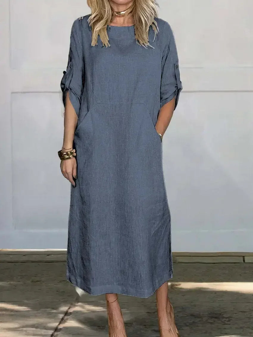 Sofía | Vestido de Noche Drapeado de Corte Holgado para Mujer 2