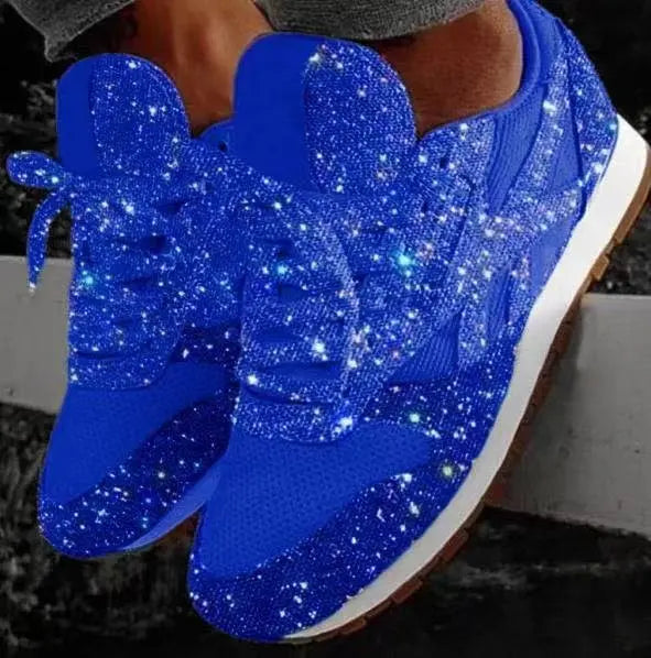Sofía | Zapatillas Deportivas Brillantes para Mujer con Purpurina Azul 1