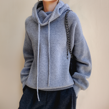 Suéter con Capucha de Punto Suave y Ajuste Relajado | Comodidad y Estilo Casual 2