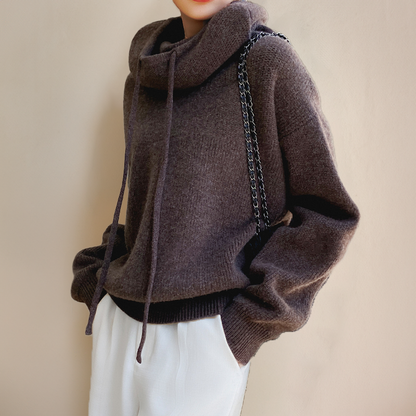 Suéter con Capucha de Punto Suave y Ajuste Relajado | Comodidad y Estilo Casual 5