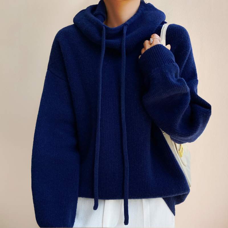 Suéter con Capucha de Punto Suave y Ajuste Relajado | Comodidad y Estilo Casual 7