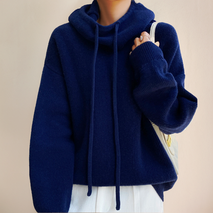 Suéter con Capucha de Punto Suave y Ajuste Relajado | Comodidad y Estilo Casual 7