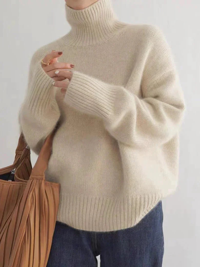 Suéter de Cuello Alto | Suave Tejido de Punto con Silueta Relajada | Elegante y Cómodo para Otoño e Invierno 0