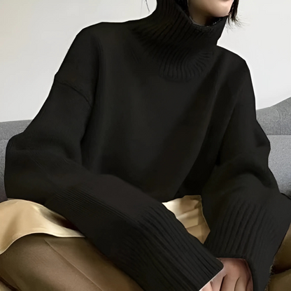 Suéter de Cuello Alto | Suave Tejido de Punto con Silueta Relajada | Elegante y Cómodo para Otoño e Invierno 12
