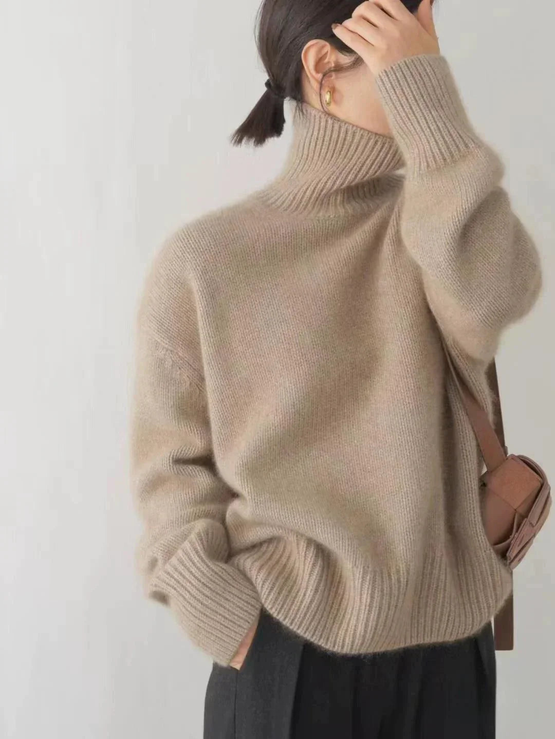 Suéter de Cuello Alto | Suave Tejido de Punto con Silueta Relajada | Elegante y Cómodo para Otoño e Invierno 5