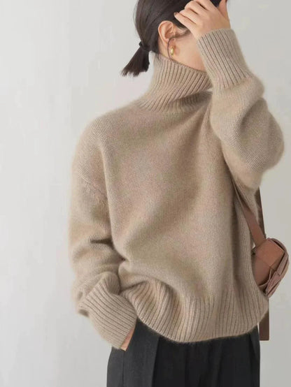 Suéter de Cuello Alto | Suave Tejido de Punto con Silueta Relajada | Elegante y Cómodo para Otoño e Invierno 5