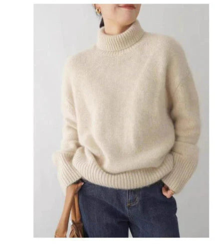 Suéter de Cuello Alto | Suave Tejido de Punto con Silueta Relajada | Elegante y Cómodo para Otoño e Invierno 6