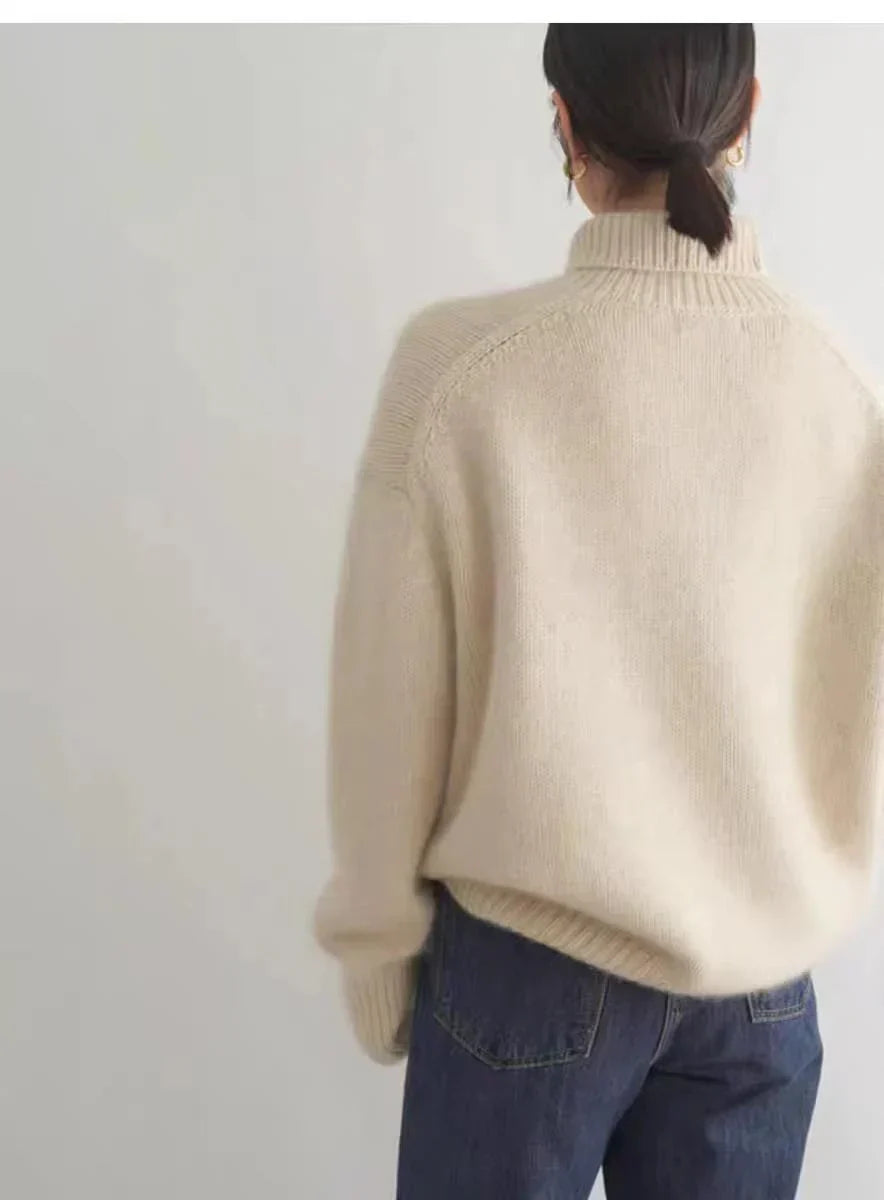 Suéter de Cuello Alto | Suave Tejido de Punto con Silueta Relajada | Elegante y Cómodo para Otoño e Invierno 7
