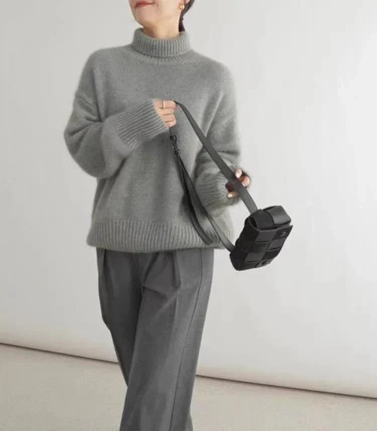 Suéter de Cuello Alto | Suave Tejido de Punto con Silueta Relajada | Elegante y Cómodo para Otoño e Invierno 8