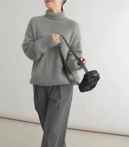 Suéter de Cuello Alto | Suave Tejido de Punto con Silueta Relajada | Elegante y Cómodo para Otoño e Invierno 8