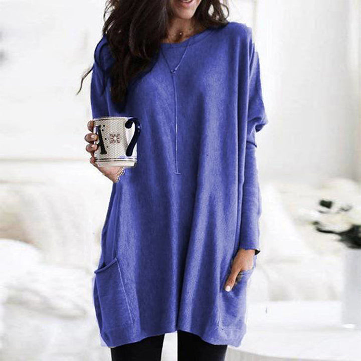 Túnica Holgada de Punto con Bolsillos y Manga Larga | Tejido Suave para Comodidad Diaria 8