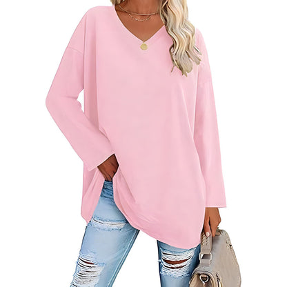 Túnica Suave | Blusa de Manga Larga con Escote en V | Comodidad Diaria para Looks Versátiles 2