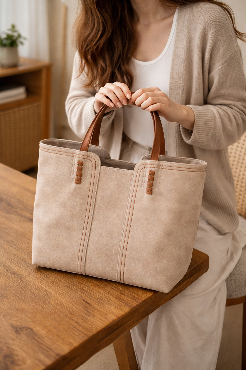 Valentina | Bolso Tote Mujer con Cremallera y Textura Suave 4