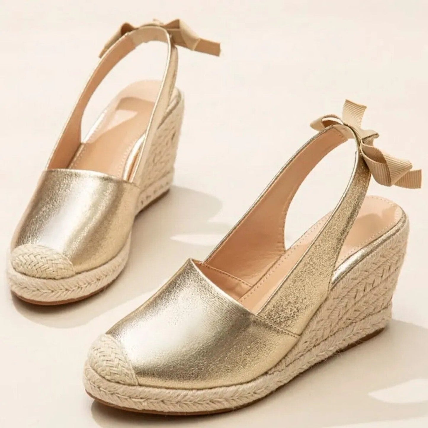 Valentina | Sandalias Doradas de Mujer con Plataforma para Primavera y Verano 0