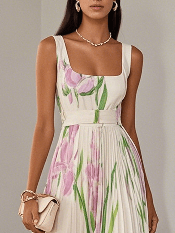 Valentina | Vestido Acampanado Floral Bohemio para Mujer 1