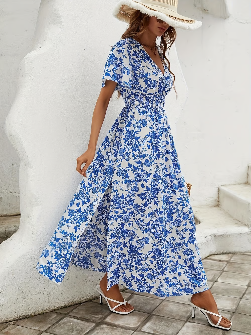 Valentina | Vestido Largo Bohemio de Verano con Cuello en V para Mujer 4