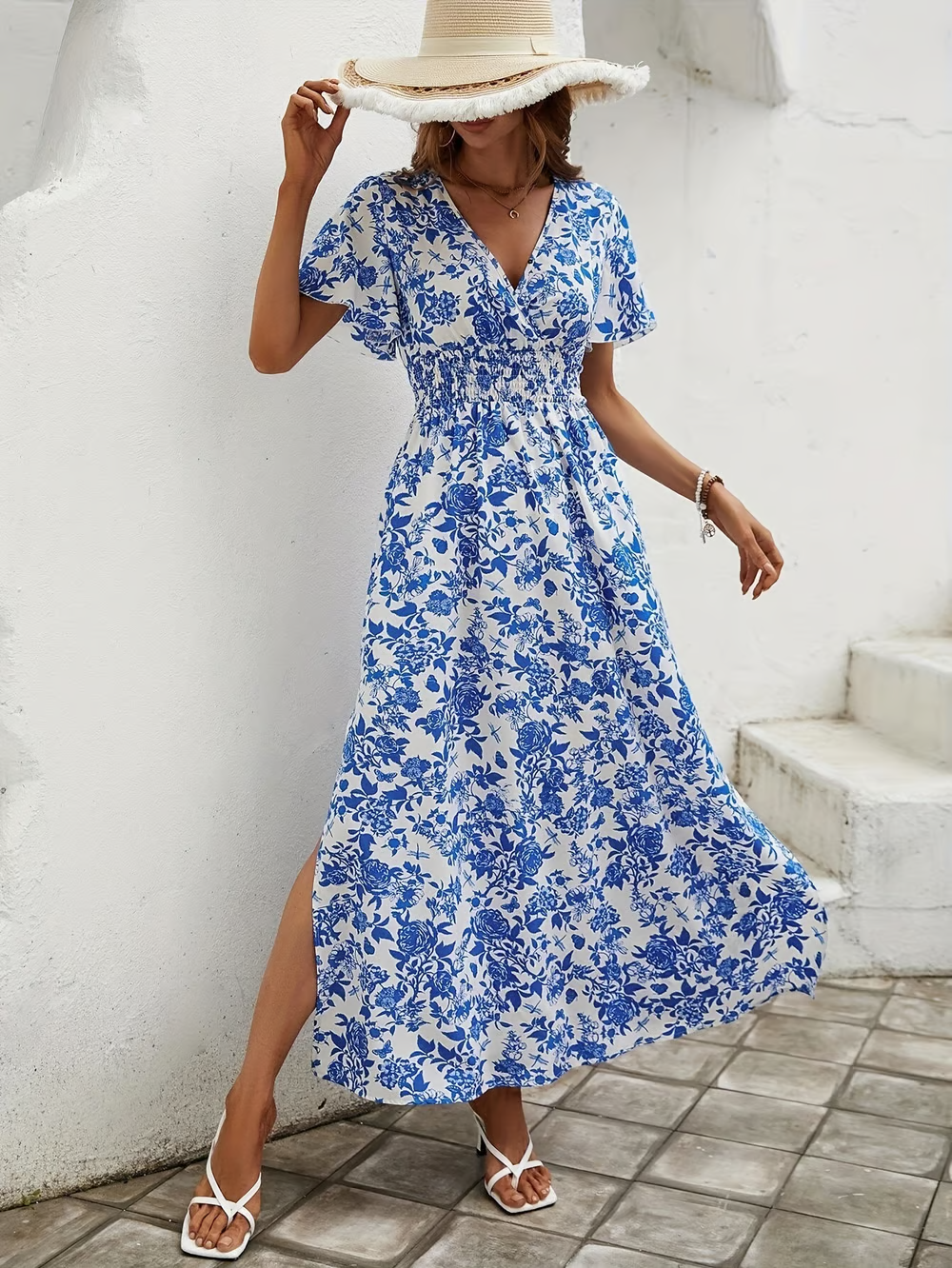 Valentina | Vestido Largo Bohemio de Verano con Cuello en V para Mujer 5