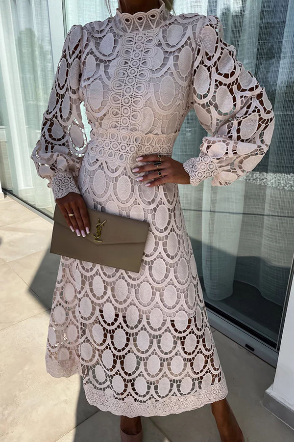 Valentina | Vestido Midi Elegante de Encaje para Mujer 1