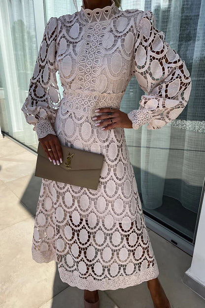 Valentina | Vestido Midi Elegante de Encaje para Mujer 1