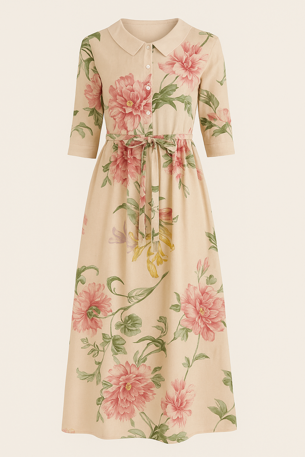 Valentina | Vestido Vintage de Encaje con Estampado Floral para Mujer 1