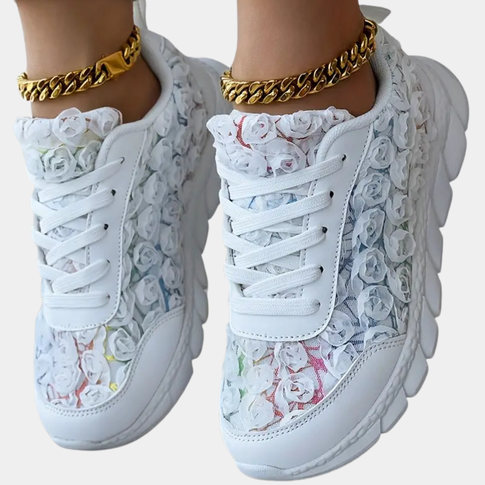 Valentina | Zapatillas Bajas con Diseño Floral para Mujer 0