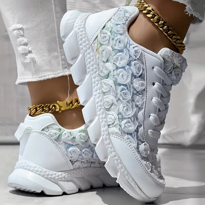 Valentina | Zapatillas Bajas con Diseño Floral para Mujer 2