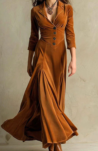Vestido maxi de fiesta con caída fluida, ideal para bodas y eventos