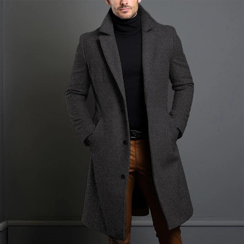Abrigo BALTREND de invierno para hombre, corte recto sin capucha