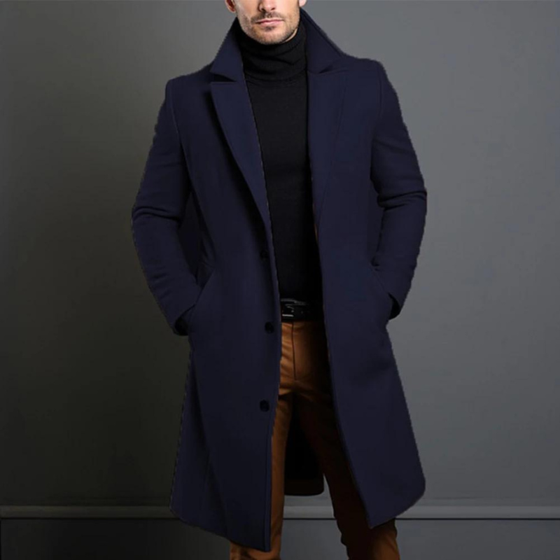 Vista completa del abrigo largo BALTREND en color disponible para hombre