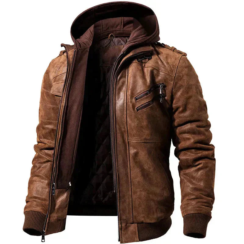 Chaqueta BRAKENDO para hombre con capucha ajustable y bolsillos con cremallera