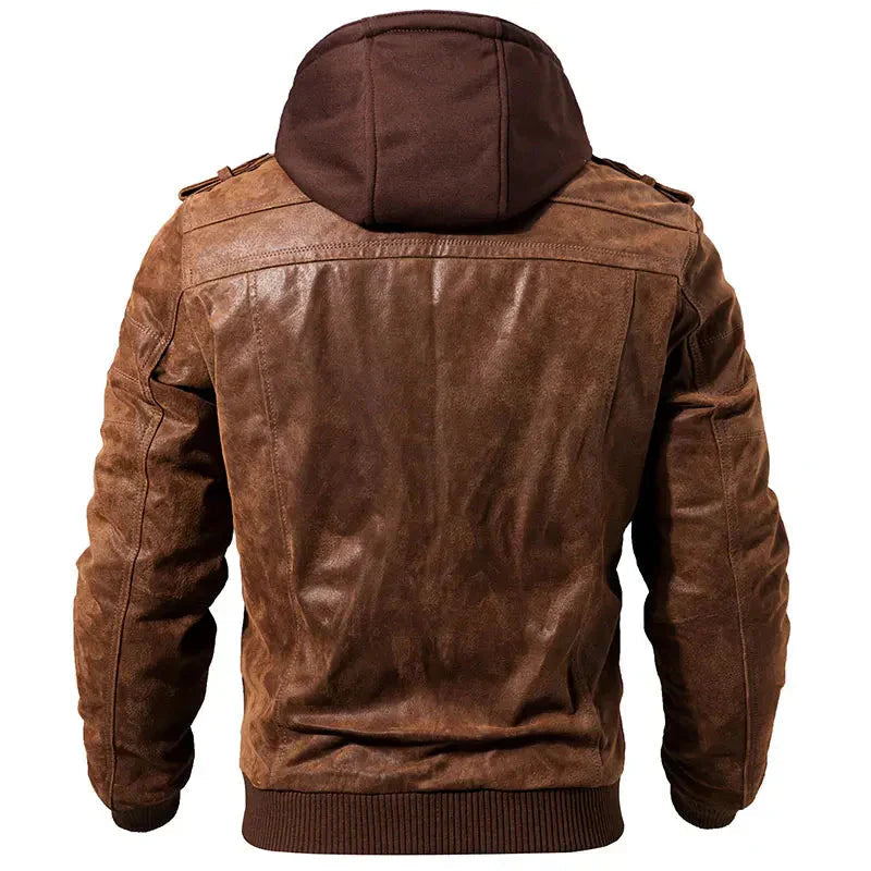 Detalle de la capucha ajustable de la chaqueta BRAKENDO para hombre