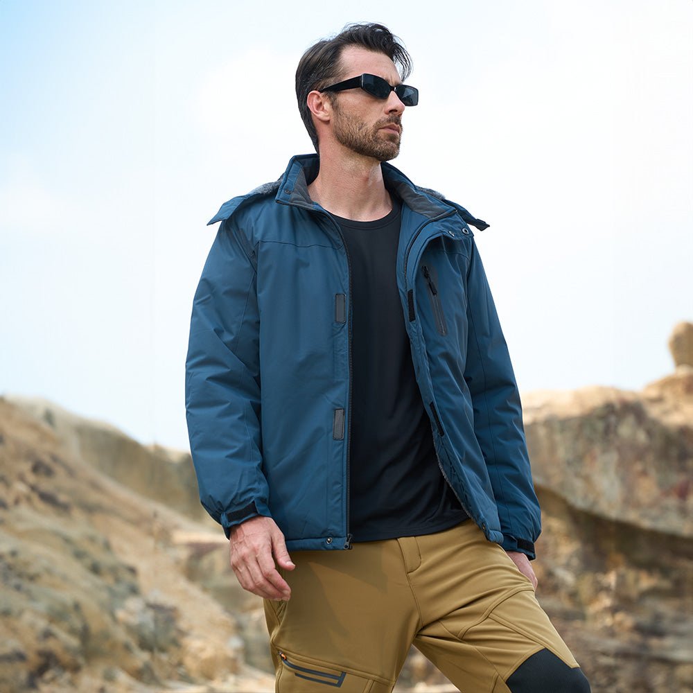 Hombre con chaqueta BRAKTHOR en ambiente urbano