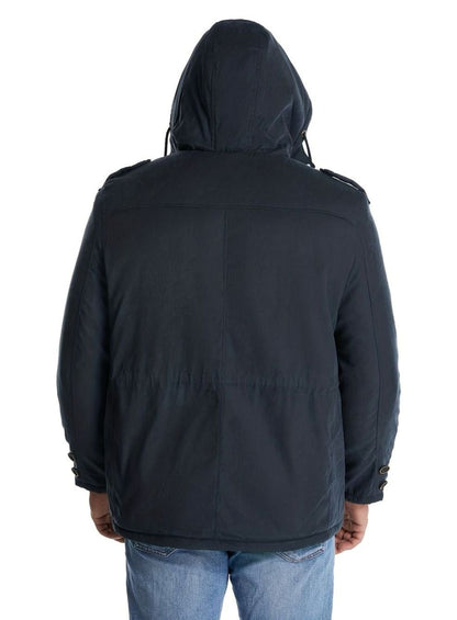 Vista trasera de la chaqueta acolchada con capucha BRAKVOR