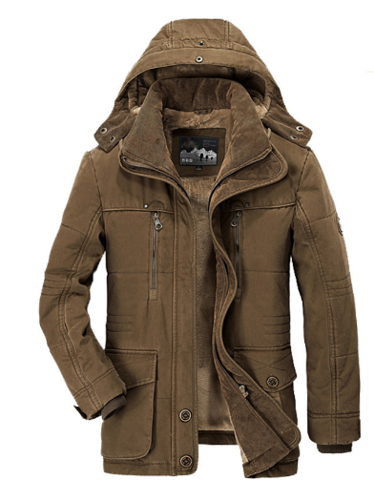 Bolsillos con cremallera del abrigo térmico BRAKWIN para hombre