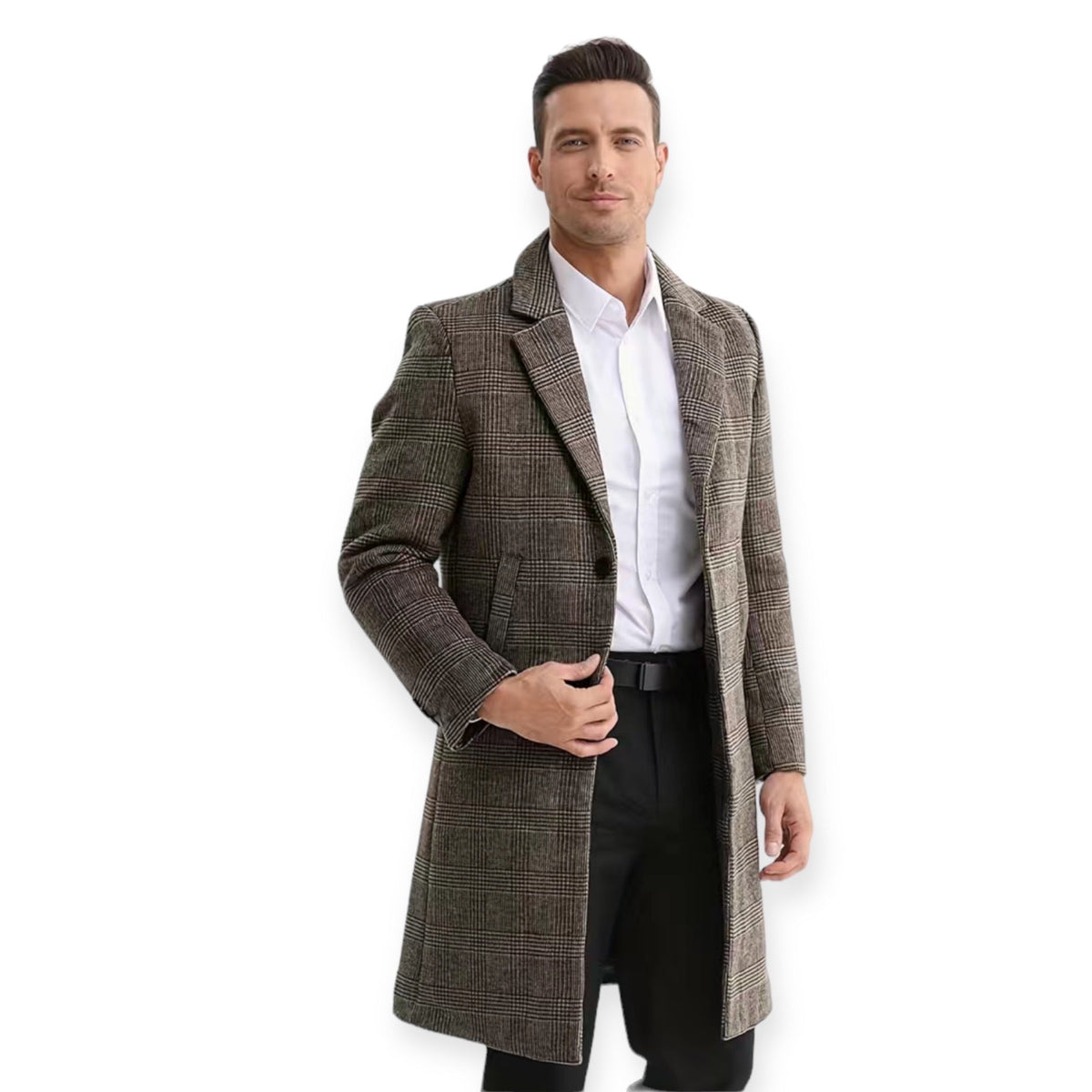 Abrigo BRANNICK combinado en un look casual de invierno