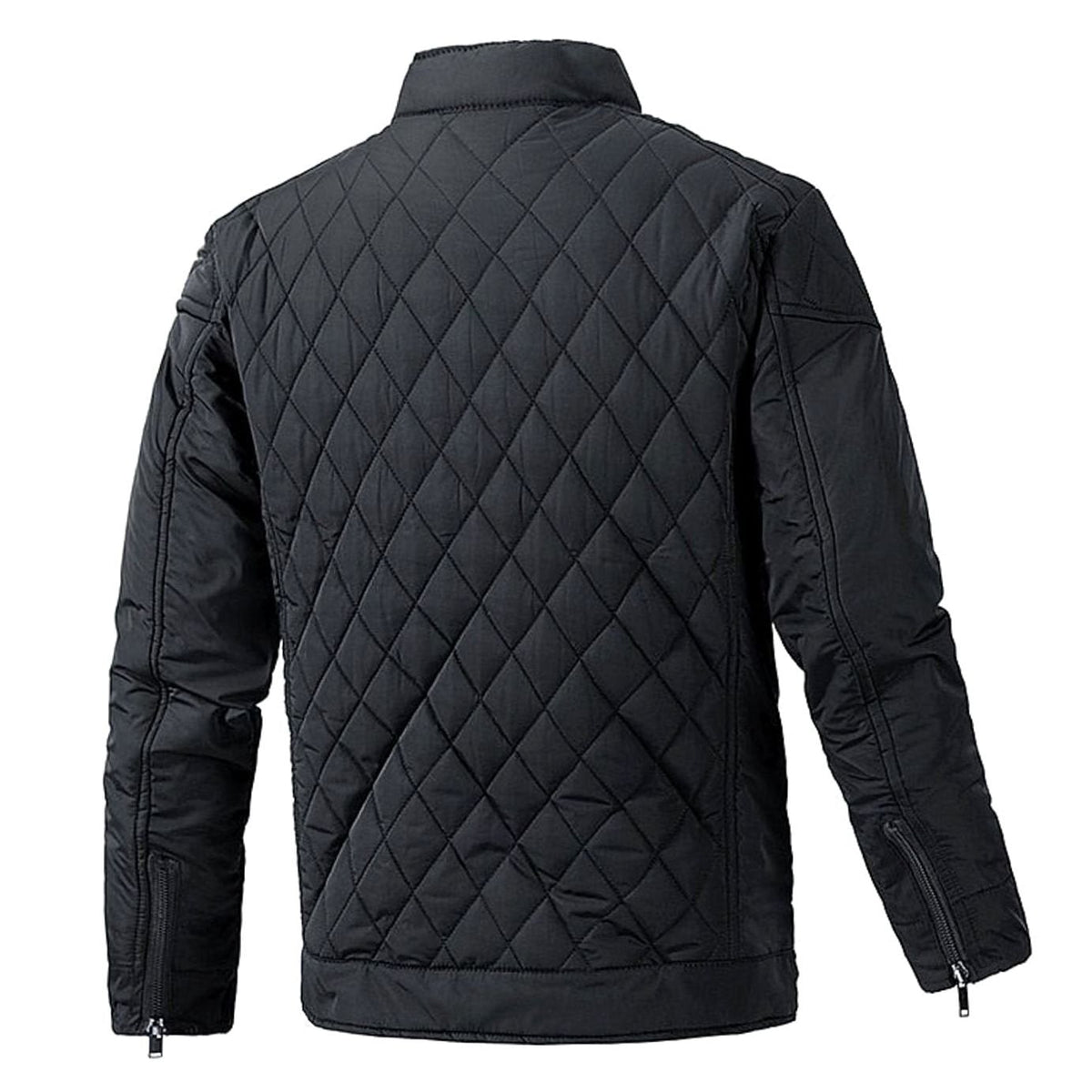 Detalle del acolchado en rombos de la chaqueta BRANTLEY