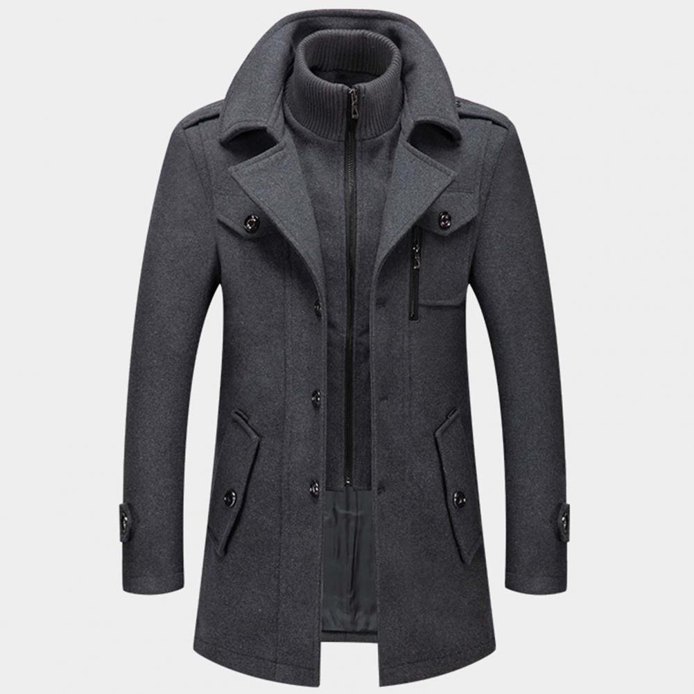 Abrigo largo de invierno para hombre BRANWEN en corte clásico