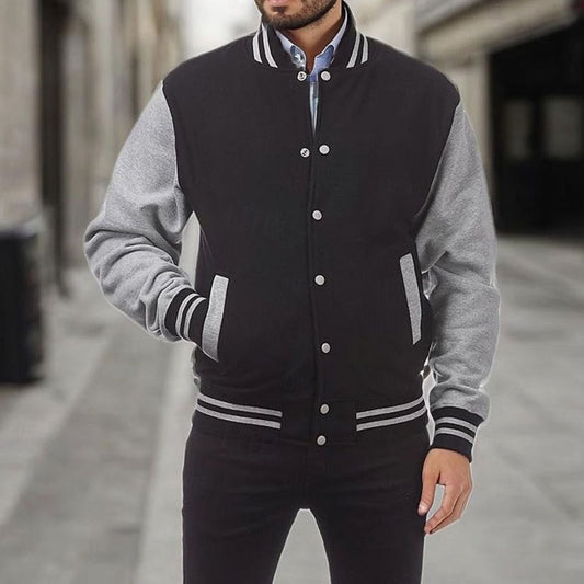 Cazadora bomber universitaria BRAXWELL para hombre con cuello y puños en canalé