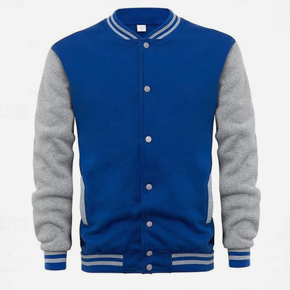 Cazadora bomber BRAXWELL en color gris claro con mangas contraste