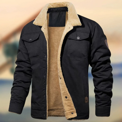 Detalle del forro térmico acolchado del abrigo BREKSTON para hombre