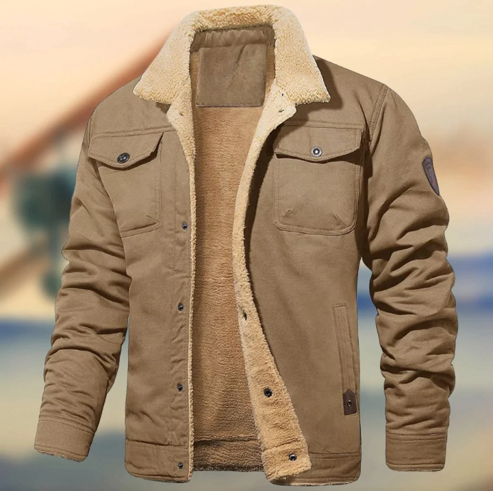 Abrigo BREKSTON con cremallera frontal oculta para hombre en invierno
