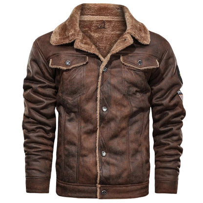 Abrigo retro BRENTHOLM para hombre con forro de felpa, vista frontal completa