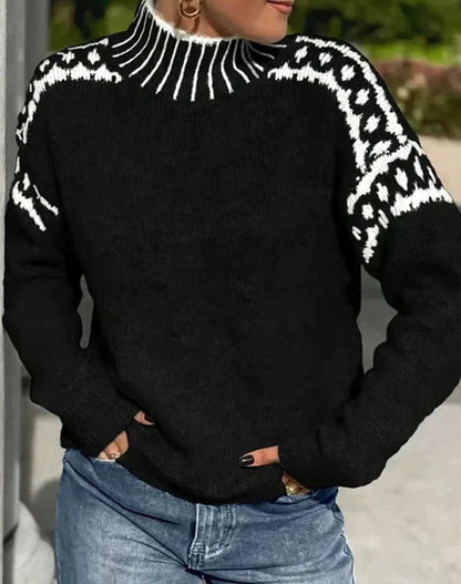 Jersey de punto BRINTRA con cuello alto tipo cisne