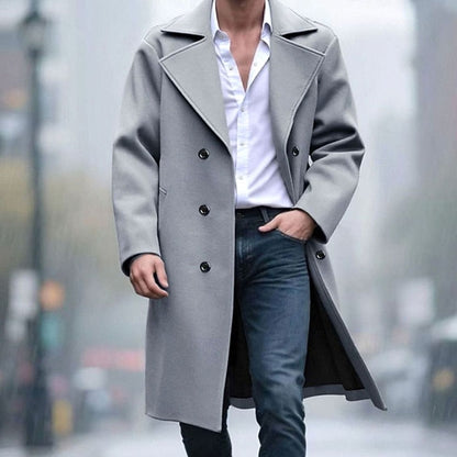 Abrigo largo BRODERICK en color gris oscuro para hombre