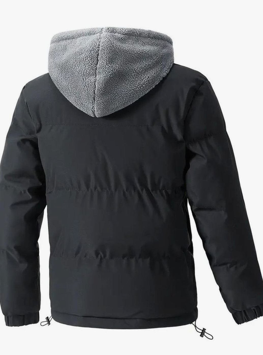 Chaqueta acolchada con cremallera completa y capucha, ideal para el frío urbano